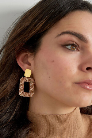 Rectangular statement earrings - rose  h5 Picture8